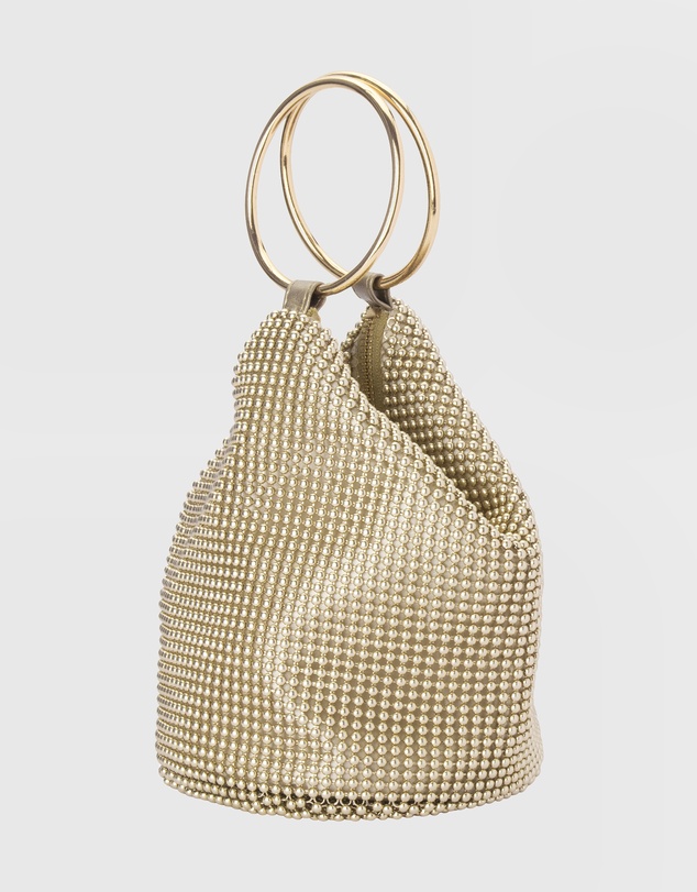 Olga Berg - Bianca Ball Mesh Handle Bag