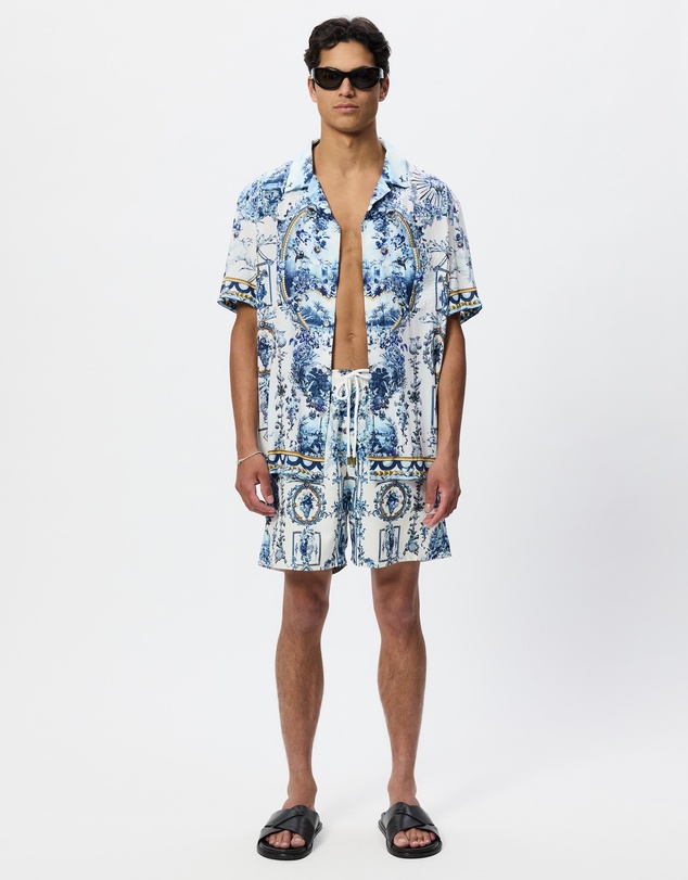Camilla - Short Sleeve Camp Collared Shirt