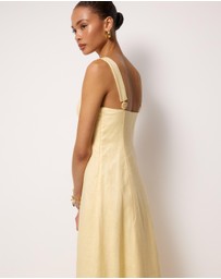 AERE - Haven Linen Beaded Midi Dress