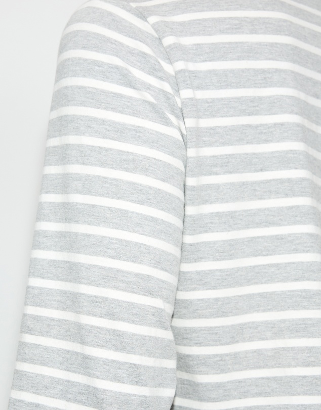 Dazie - Melrose Long Sleeve Stripe Boyfriend Tee