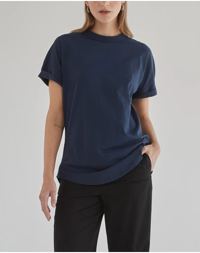 DRICOPER DENIM - Slouchy Navy Blue Tee