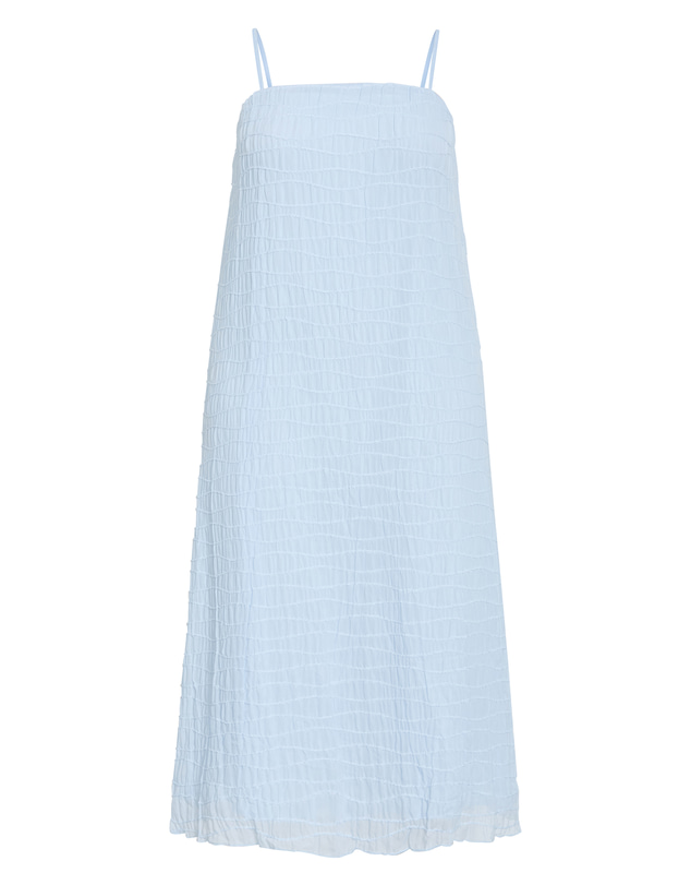 City Chic - Plus size Clarissa Strappy Shirred Maxi Dress - sky blue