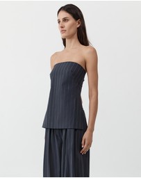 St. Agni - Strapless Rouleau Tie Top