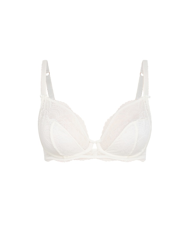 City Chic - Plus size Ophelia Underwire Bra - ivory