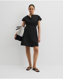 Country Road - Australian Cotton Shirred Waist Mini Dress