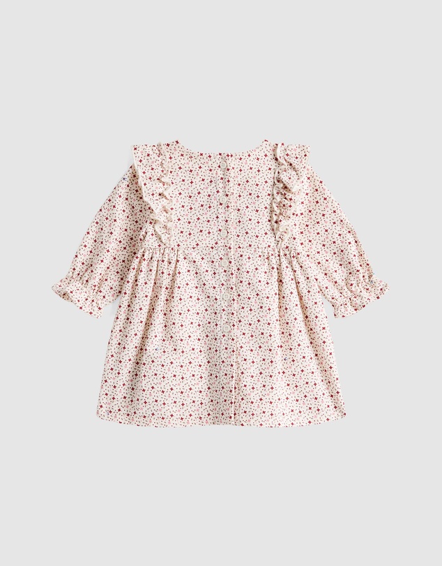 Tommy Hilfiger - Ditsy Floral Frill Relaxed Corduroy Dress - Babies