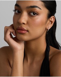 Michael Hill - Half Hoop Stud Earrings with Cubic Zirconia in Sterling Silver