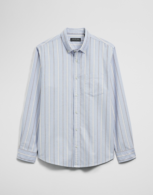 Country Road - Regular Fit Australian Good Earth Cotton Stripe Oxford Shirt