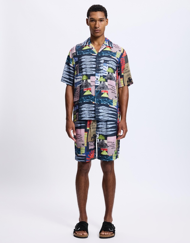 Scotch & Soda - Relaxed-Fit Tencel All-Over Printed Short-Sleeved Shirt