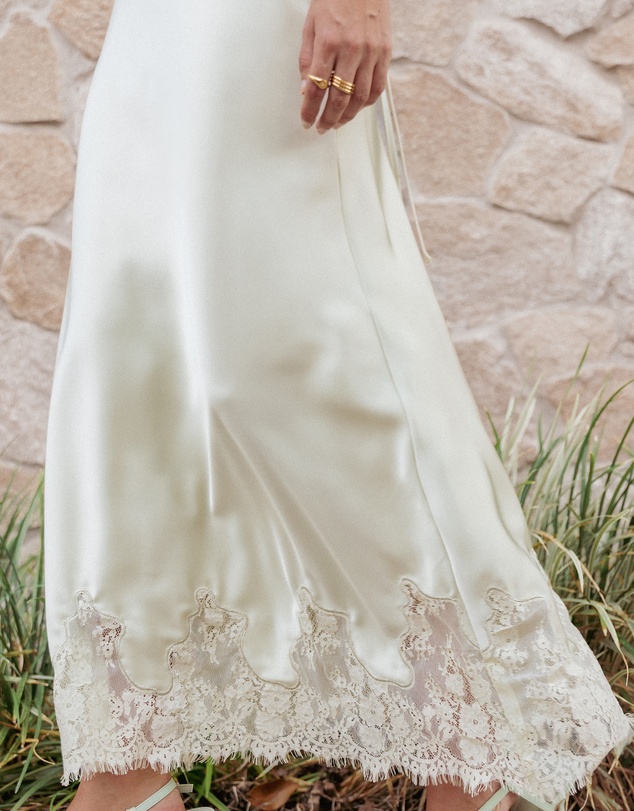 Petal & Pup - Alira Lace Trim Midi Skirt - Sage
