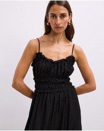 The Fated - Lila Shirred Maxi Dress