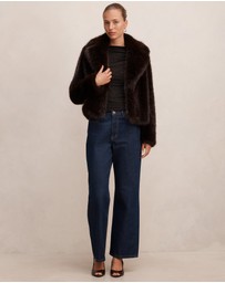Forever New - Paige Long Hair Fur Short Jacket