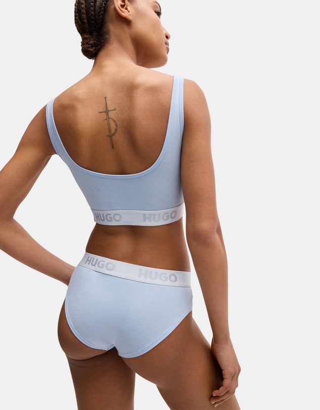 HUGO - Stretch-Cotton Logo Bralette