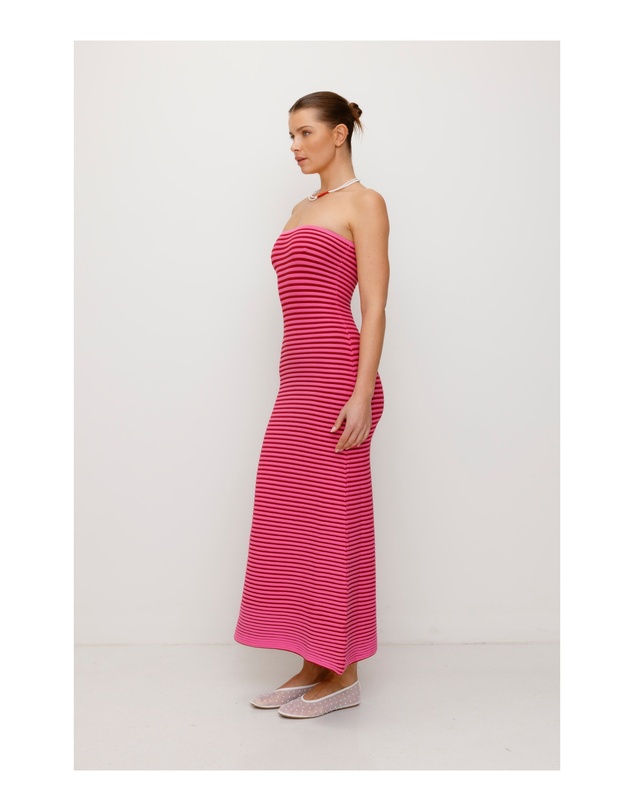 The Wolf Gang - Sunmor Knit Maxi Dress - Candy