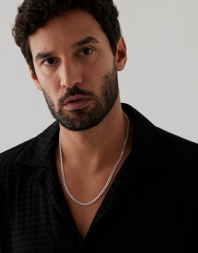 Najo - Cuban Men's Silver Chain Necklace 4.3mm