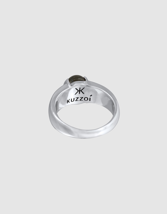 Kuzzoi - ICONIC EXCLUSIVE - Signet Ring with Labradorite in 925 Sterling Silver