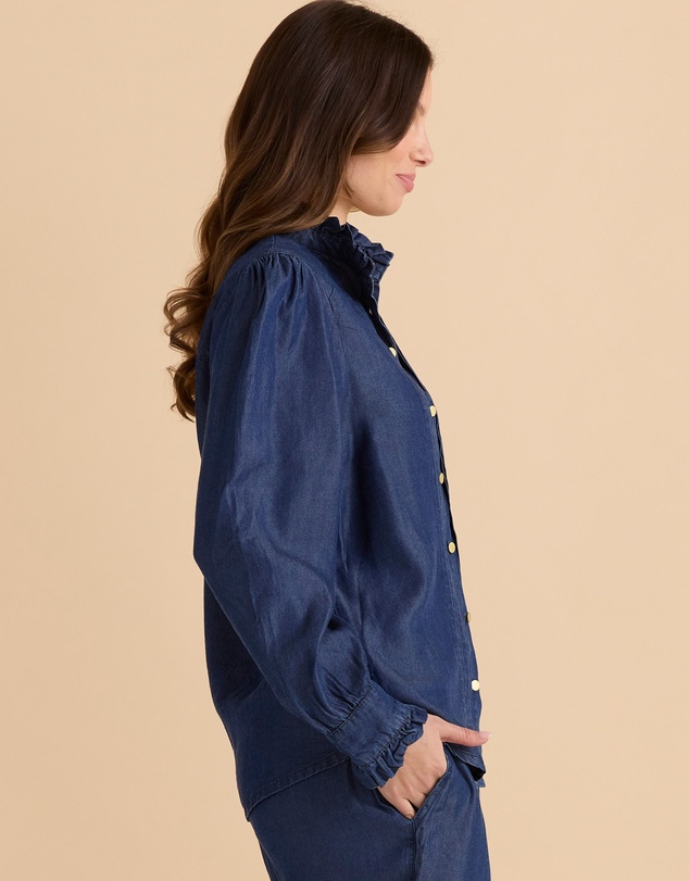 Betty Basics - Lucille Lyocell Pleated Shirt