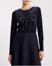 David Lawrence - Aster Velvet Burnout Top