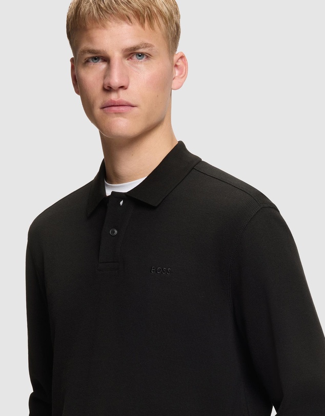BOSS - Cotton-Blend Polo Shirt With Waffle Structure