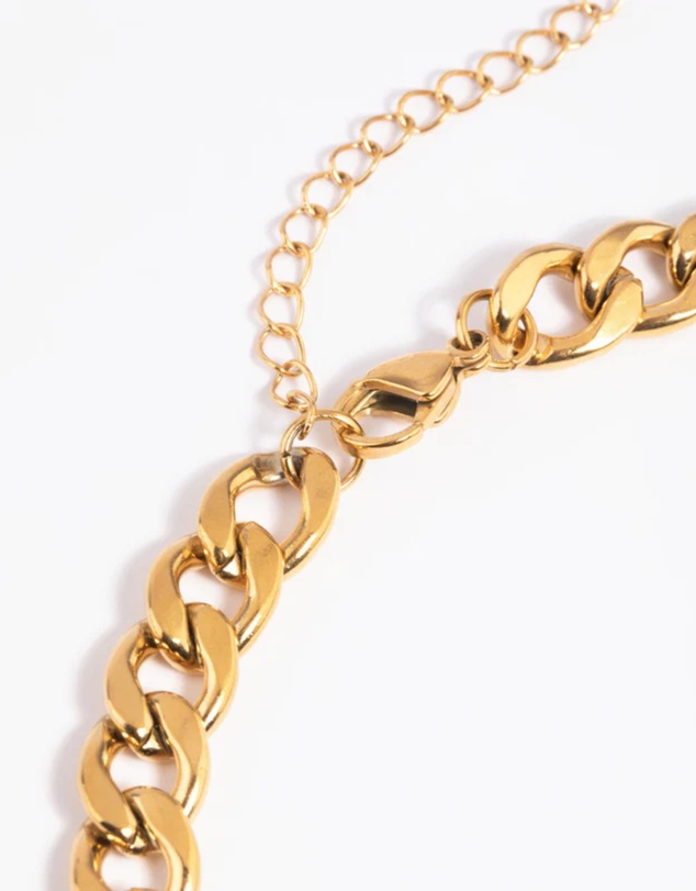 Lovisa - Waterproof Gold Plated Stainless Steel Chunky Chain Necklace