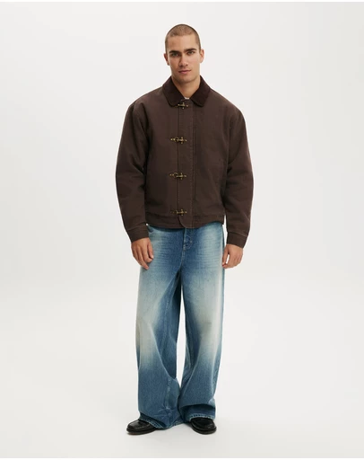 Cotton On - Cropped Canvas Harrington
