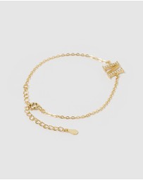 Izoa - Crystal Letter N Bracelet