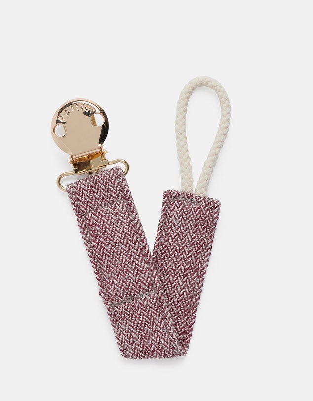 portier - Petite Pacifier Clip - Maroon
