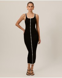 Tussah - Lori Contrast Ribbed Knit Dress