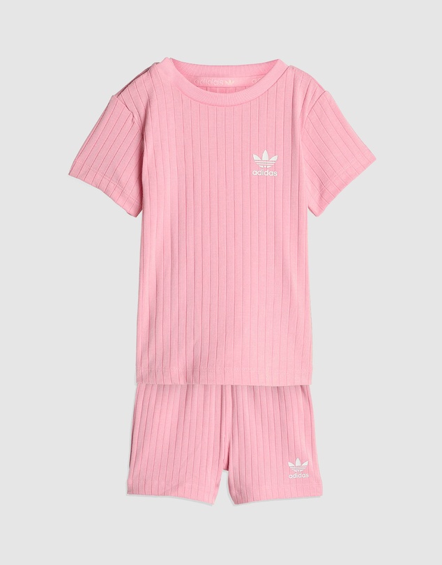 adidas Originals - Regular Wide Rib Shorts and T-Shirt Set - Babies-Kids