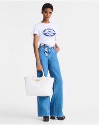 Longchamp - Le Roseau Canvas Tote Bag - Large