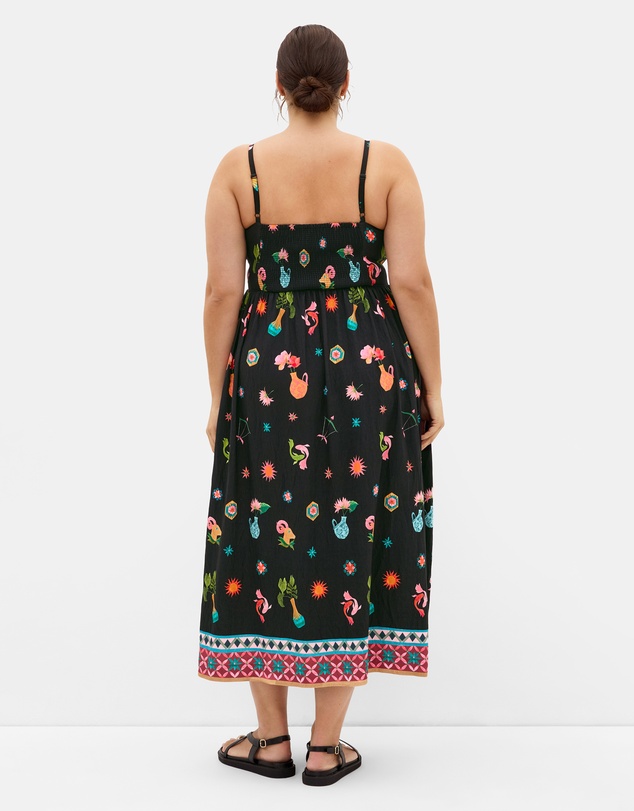 City Chic - Layla La Mont Print Midi Dress