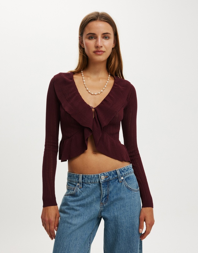 Cotton On - Ruffle Knit Cardi