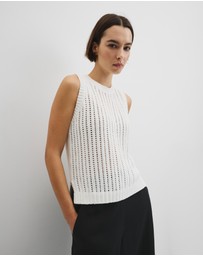 Country Road - Australian Good Earth Cotton Pointelle Knit Tank
