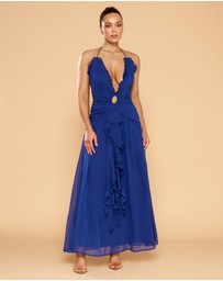CATHERINE FERRARO - Harmony Halter Ruffle Dress