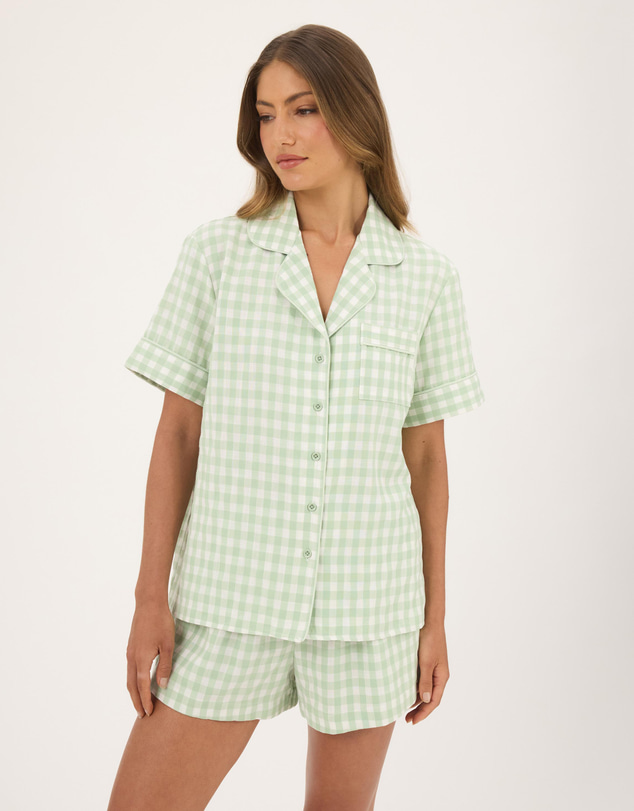 Atmos&Here - Ava Gingham Short Pyjama Set