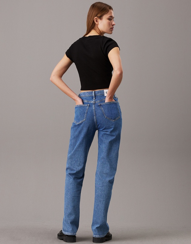 Calvin Klein Jeans - Slim Cropped Ribbed T-shirt