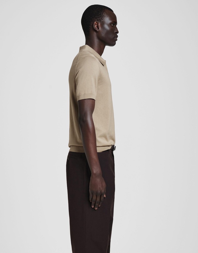 COS - Slim Knitted Silk Zip-Up Polo Shirt