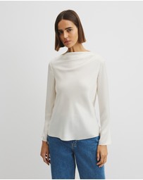 Country Road - Draped Long Sleeve Shirt