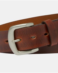 Buckle - Bushman. Australian Made Full Grain Natural Leather Belt. 38mm width.