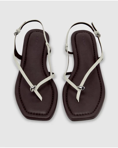 Brie Leon - Halle Flat Sandal - Leather