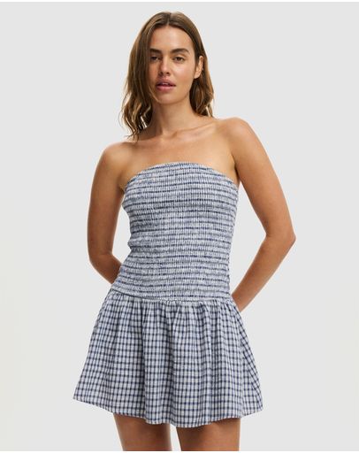 Harri Micro Check Indigo