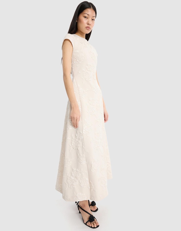 ROTATE - Jacquard Midi Dress