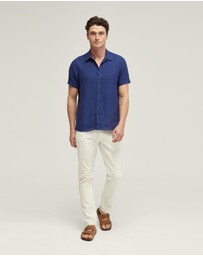 Oxford - Leyton Pure Linen Short Sleeve Shirt