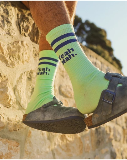 Skwosh - Yeah Nah Socks in Lime