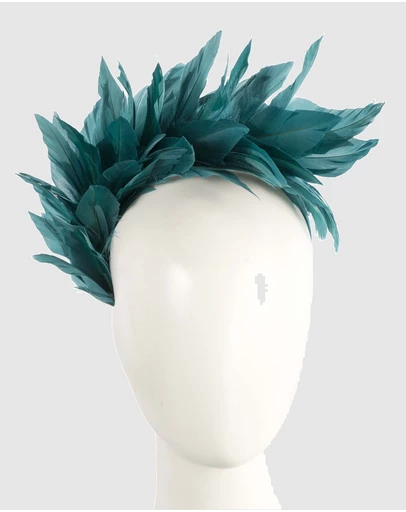 Max Alexander - Modern Teal Green Racing Fascinator