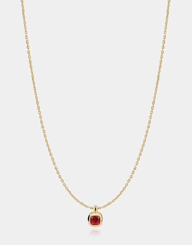 Ania Haie - Ania Haie Gold Crimson Solitaire Necklace