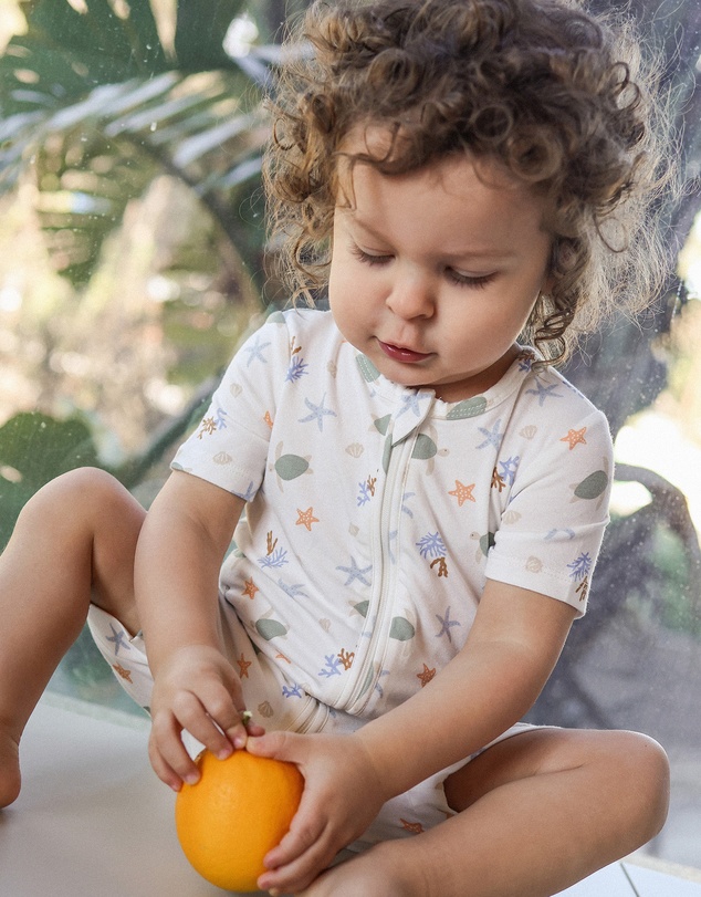 Kynd Baby - Essential Short Sleeve Onesie in Underwater World