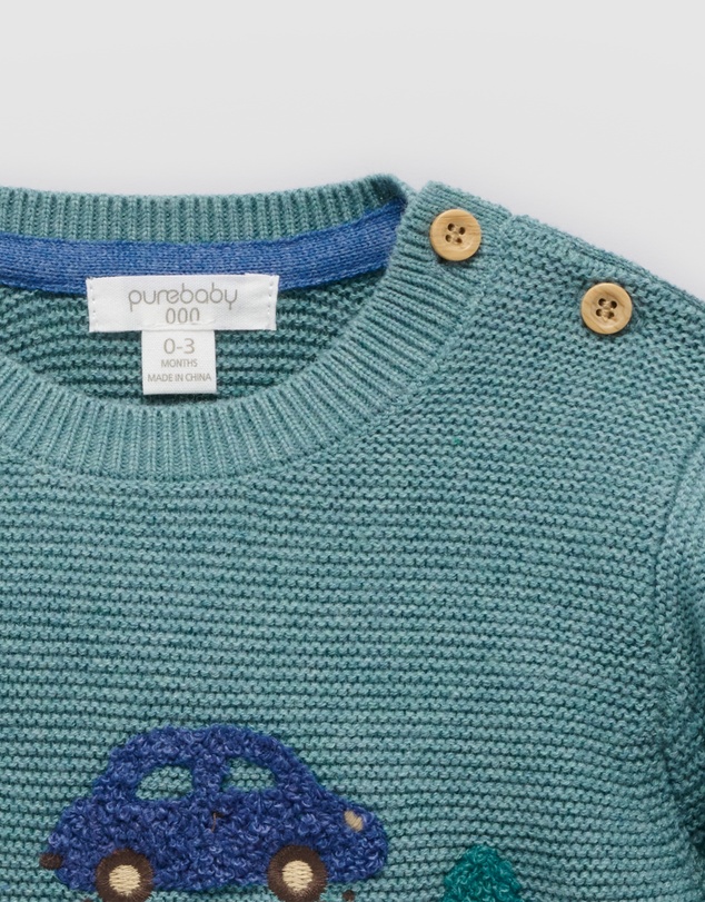 Purebaby - Woodland Jumper -Kids-Babies