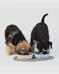 Lilly + Dash - Dog & Cat Asymmetric Placemats - Pebble Blue & Sand