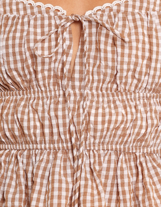 Petal & Pup - Saphia Top - Brown Check